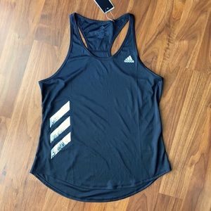 Adidas racer back tank front logo size Medium